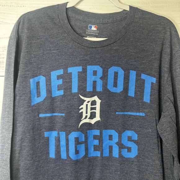 MLB Genuine Merchandise Detroit Tigers Mens Navy Long Sleeve T Shirt Size Large - Picture 3 of 7